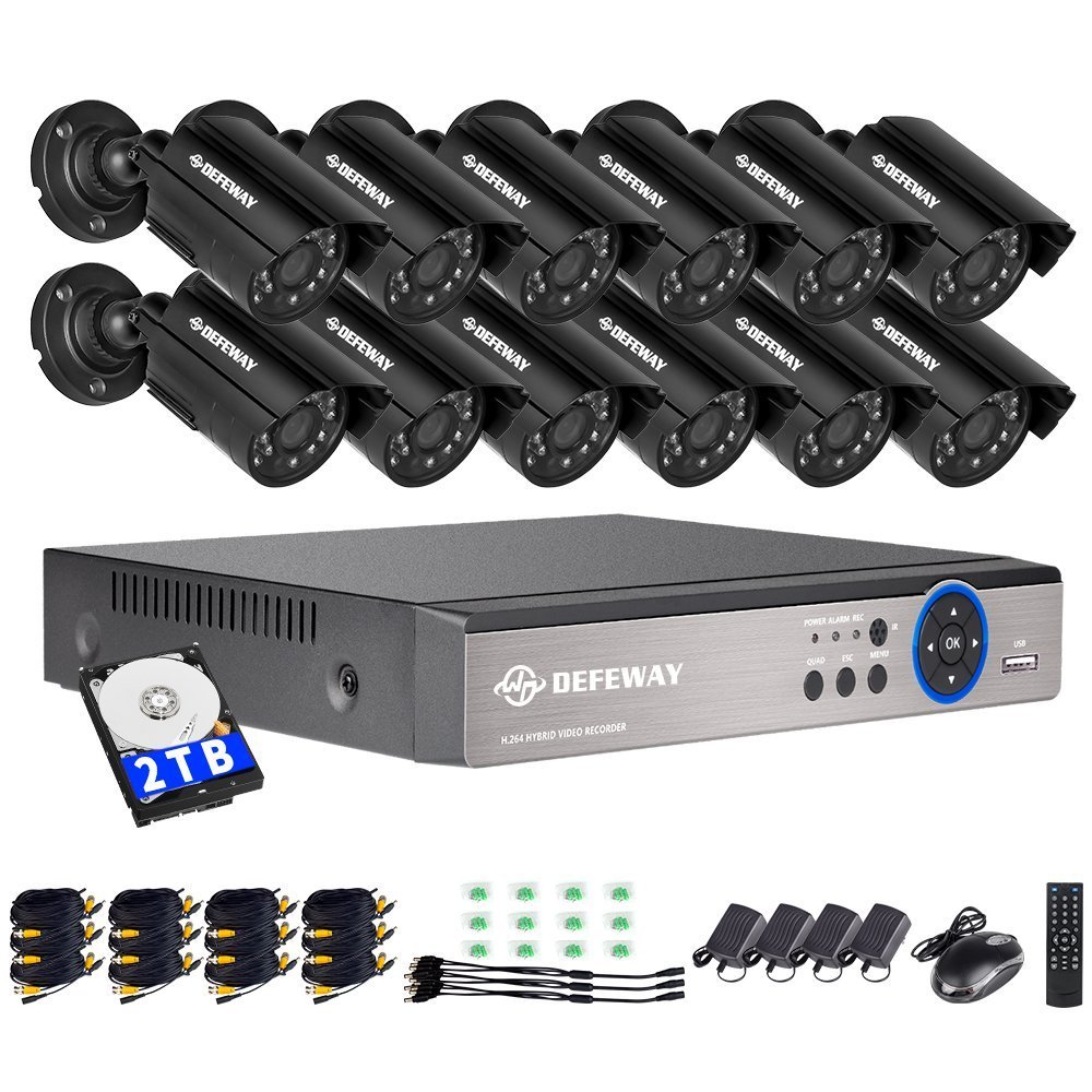 DEFEWAY 16 Channel Security System of cameras