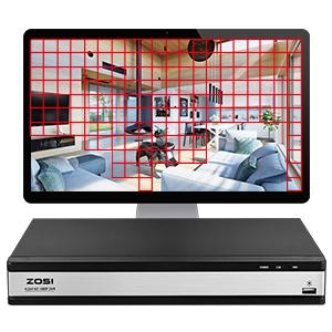 motion detection of 16 and 8 channel security cameras system