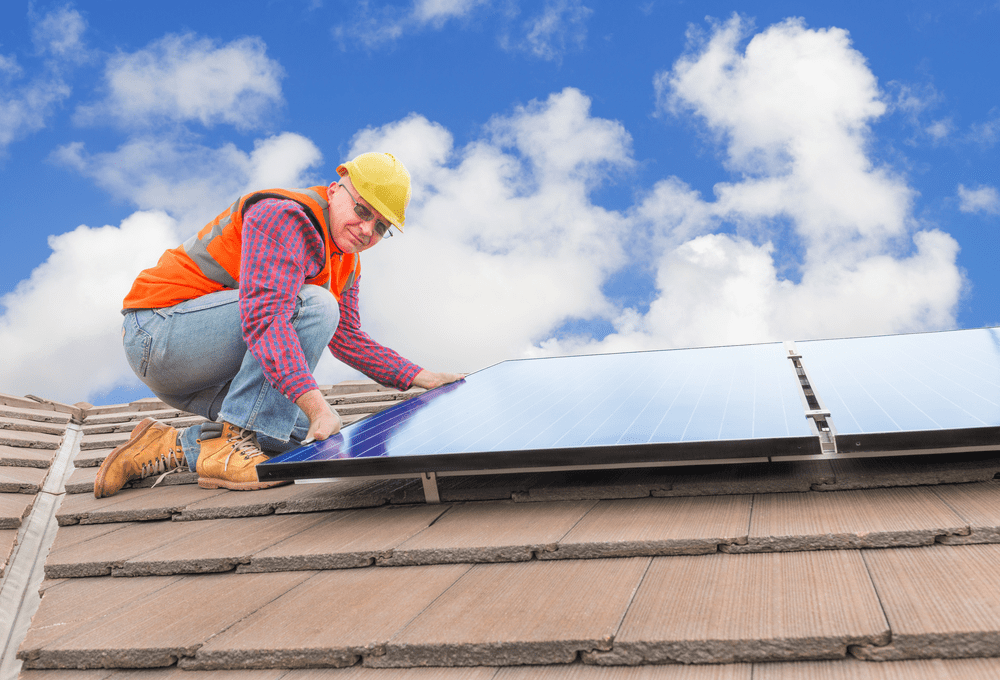 solar panel installation for security cameras