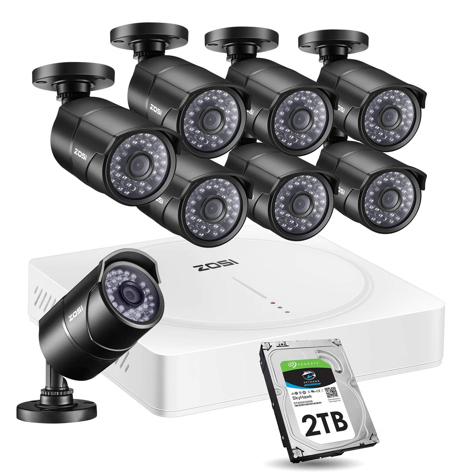 Zosi 5 mp home security camera system with the DVR