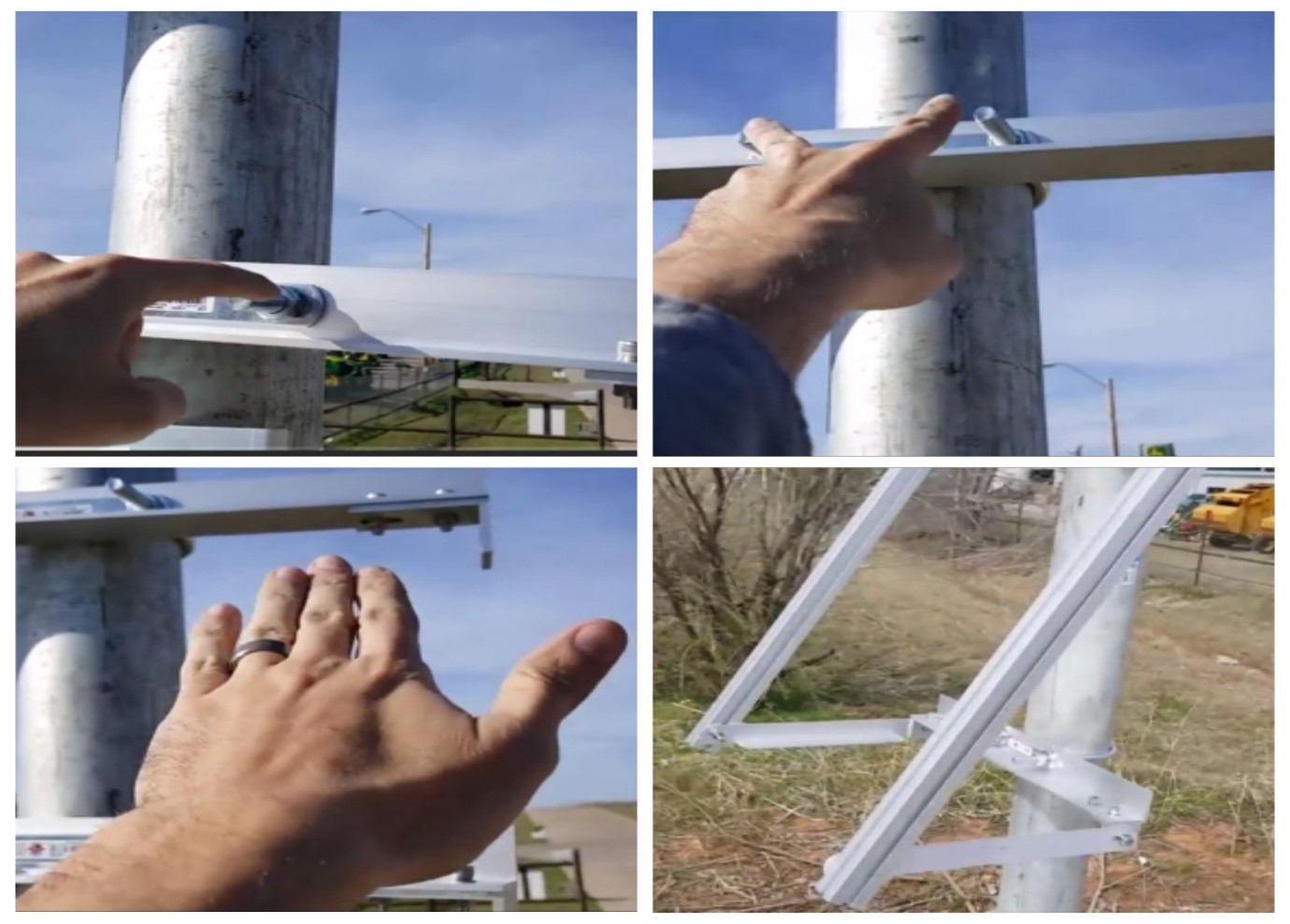 fixing the solar panel for solar powered security cameras