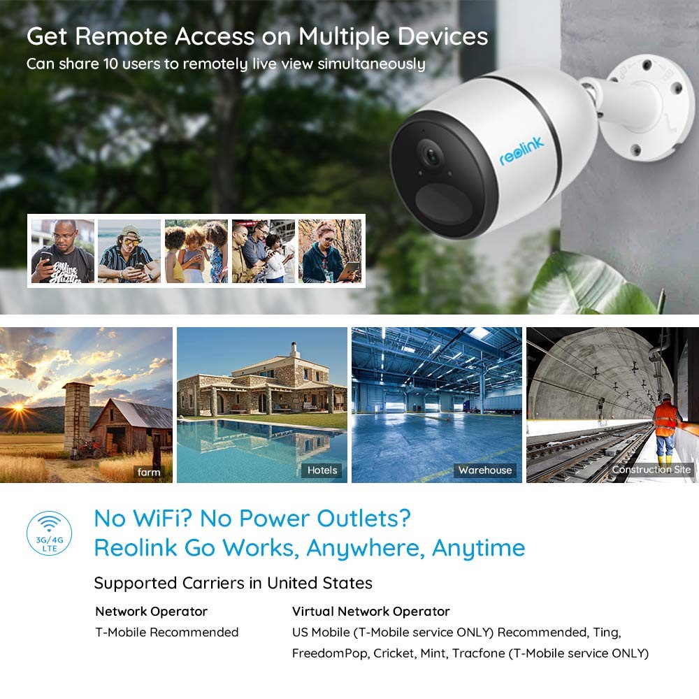 Reolink outdoor cellular security camera without wifi