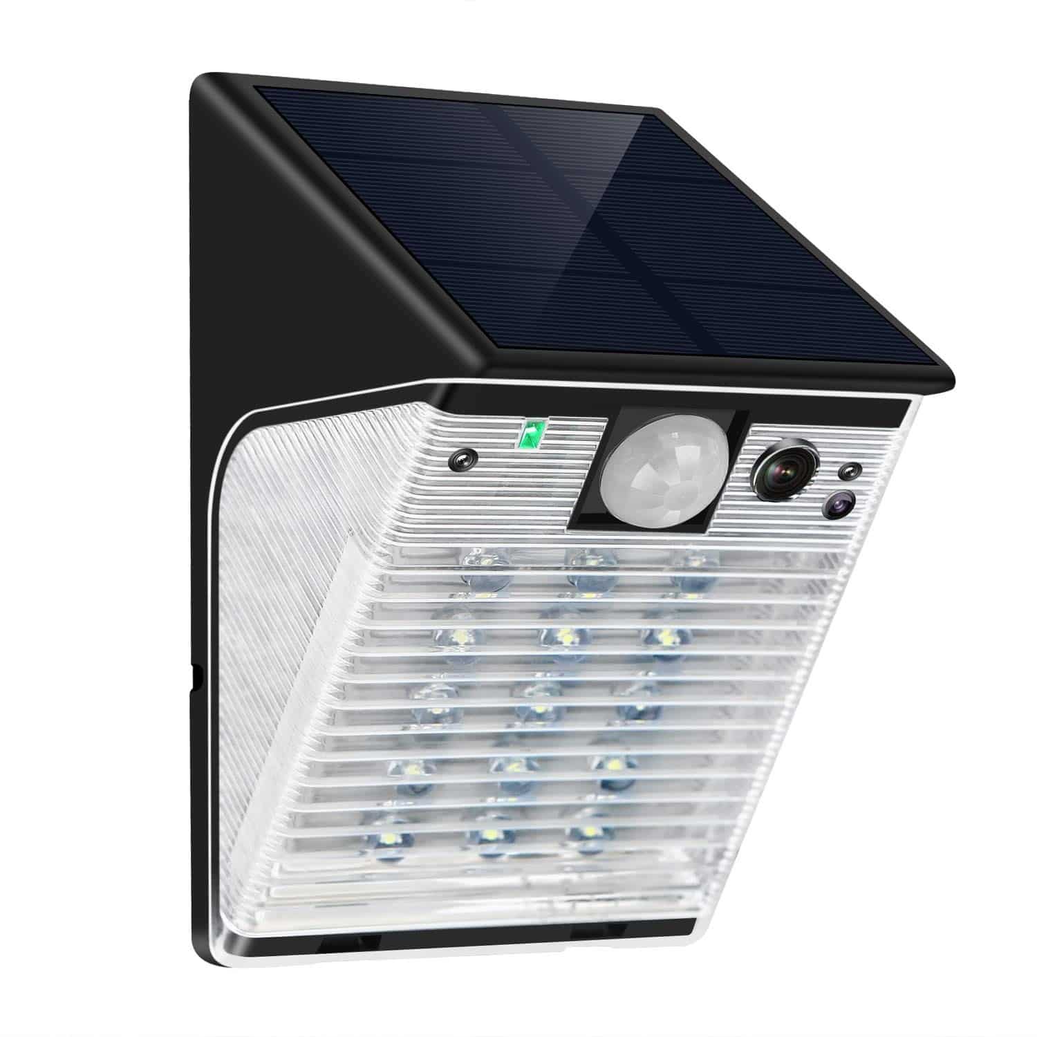 Enster flood light security camera with solar panel power