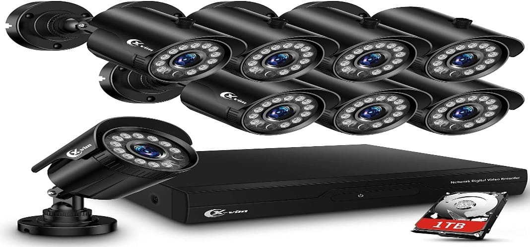 XVIM 8CH hard drive parking lot security camera system